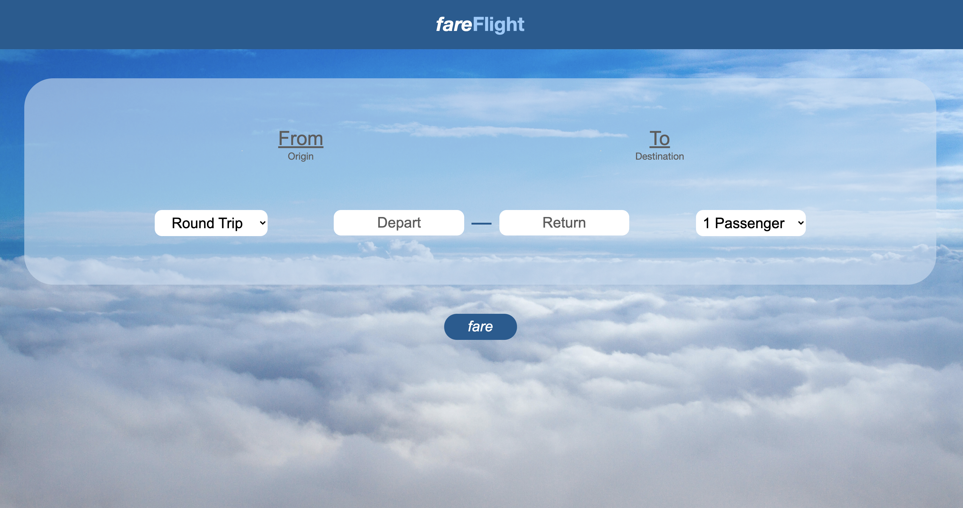 fareFlight homepage